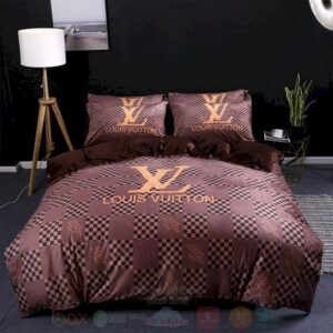 Lv Louis Vuitton Dark Pink Inspired Bedding Set