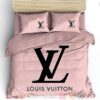 Lv Louis Vuitton Full Pink Inspired Bedding Set
