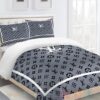 Lv Louis Vuitton Grey Inspired Bedding Set
