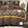 Lv Monogram Brown Version Full Print Duvet Cover Bedding Set