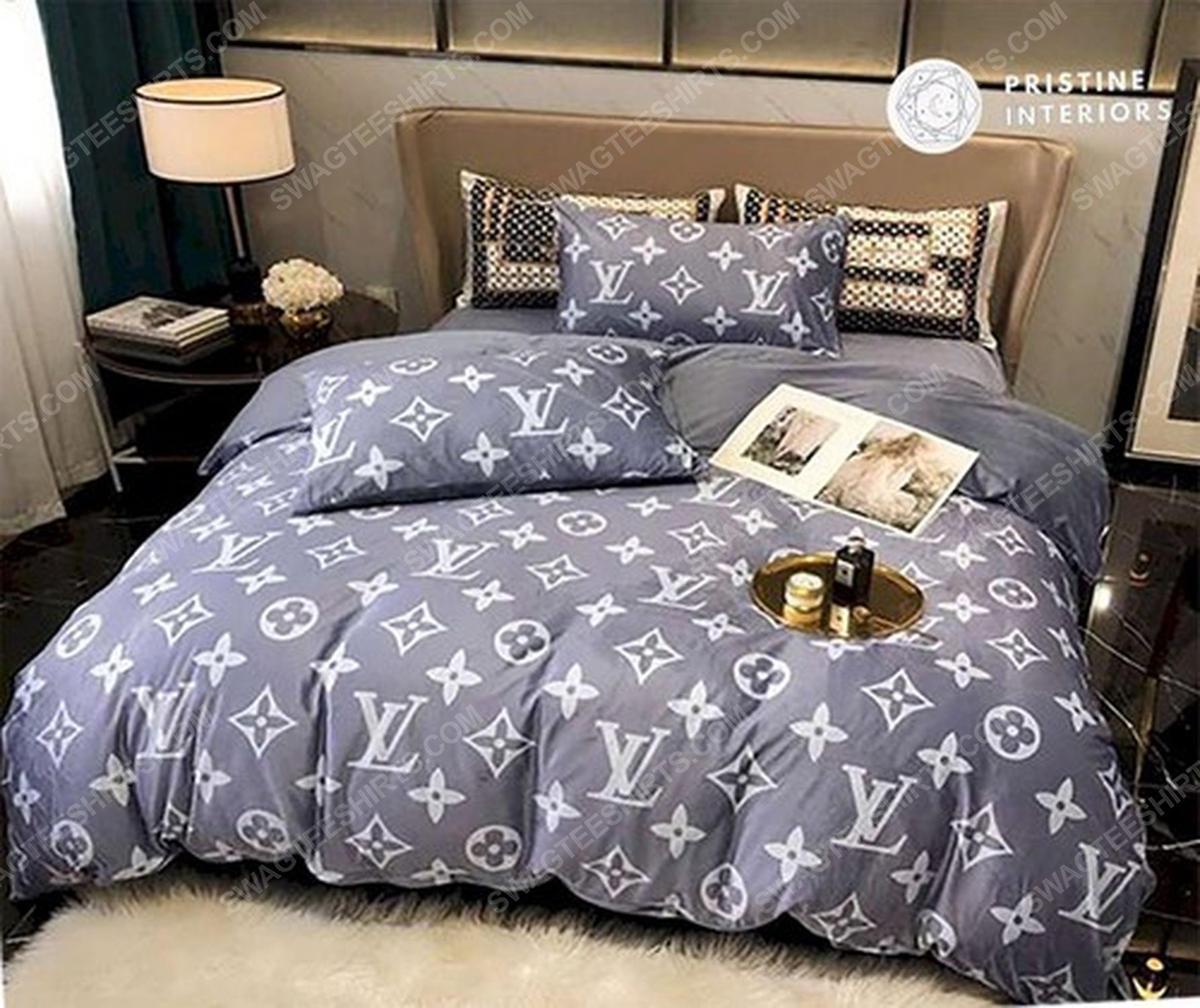 Lv Monogram Full Print Duvet Cover Bedding Set Lv Monogram Full Print Duvet Cover Bedding Set