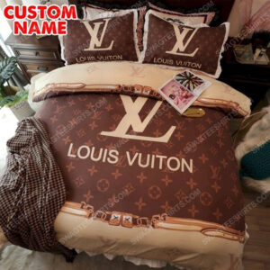 Lv Monogram Original Full Print Duvet Cover Bedding Set