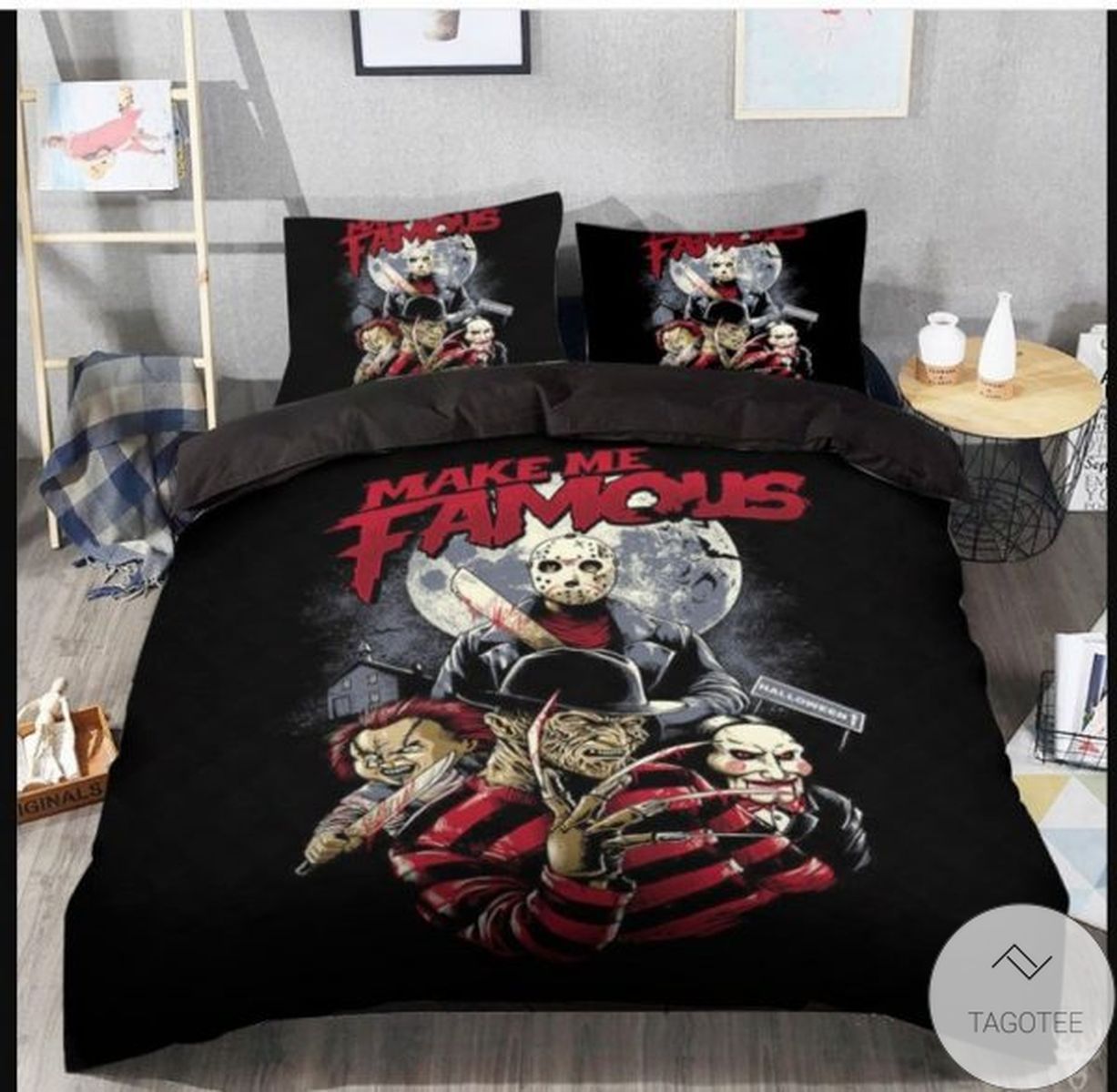 Make Me Famous Horror Movie Characters Bedding Set Make Me Famous Horror Movie Characters Bedding Set