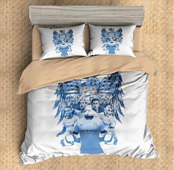 Man City 2 Duvet Cover and Pillowcase Set Bedding Set Man City 2 Duvet Cover and Pillowcase Set Bedding Set