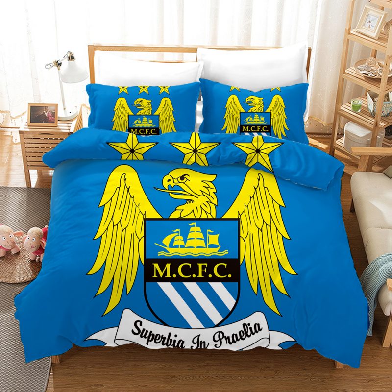 Man City Duvet Cover and Pillowcase Set Bedding Set 843 Man City Duvet Cover and Pillowcase Set Bedding Set 843