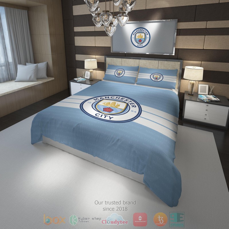 Manchester City Football Club Blue Bedding Set Manchester City Football Club Blue Bedding Set