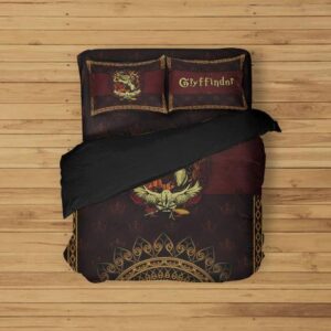 Mandala Gryffindor Harry Potter Duvet Cover and Pillowcase Set Bedding Set