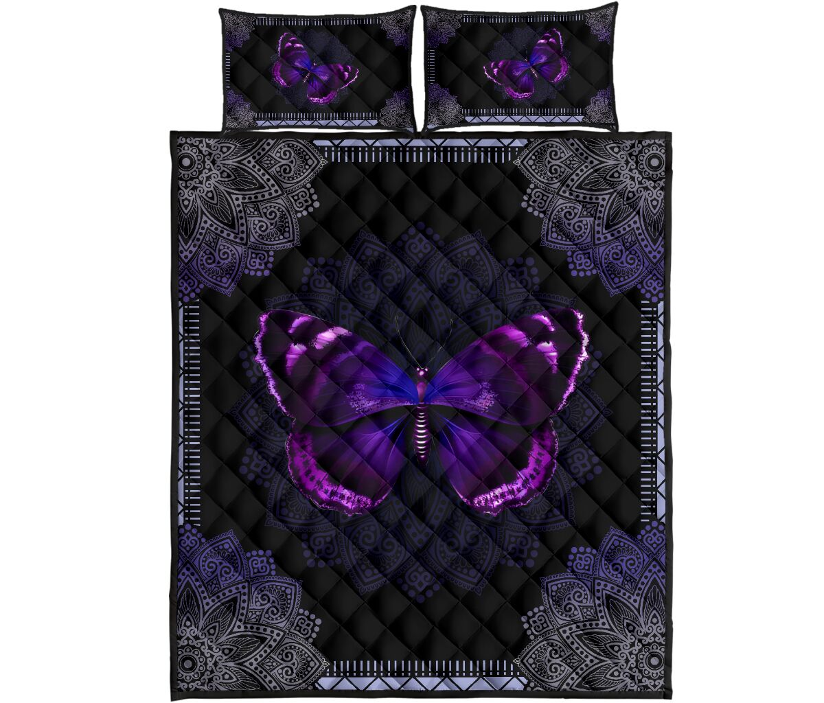 Mandala Version Butterfly Night All Over Print Bedding Set Mandala Version Butterfly Night All Over Print Bedding Set