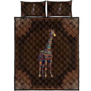 Mandala Version Giraffe All Over Print Bedding Set