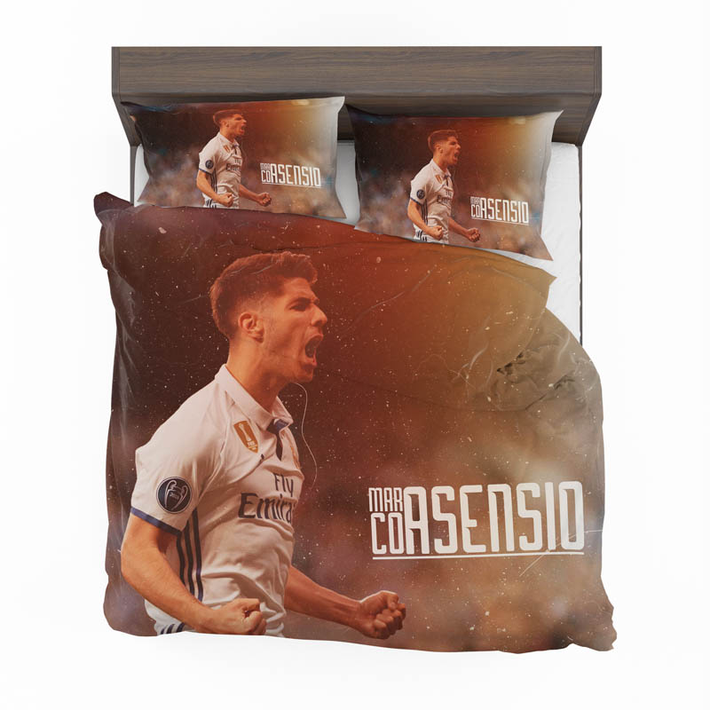 Marco Asensio Read Madrid Spain Footballer Bedding Set Marco Asensio Read Madrid Spain Footballer Bedding Set