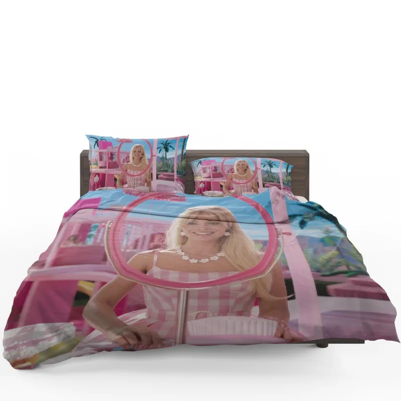 Margot Robbie Barbies Movie Reimagined Bedding Set Margot Robbie Barbies Movie Reimagined Bedding Set