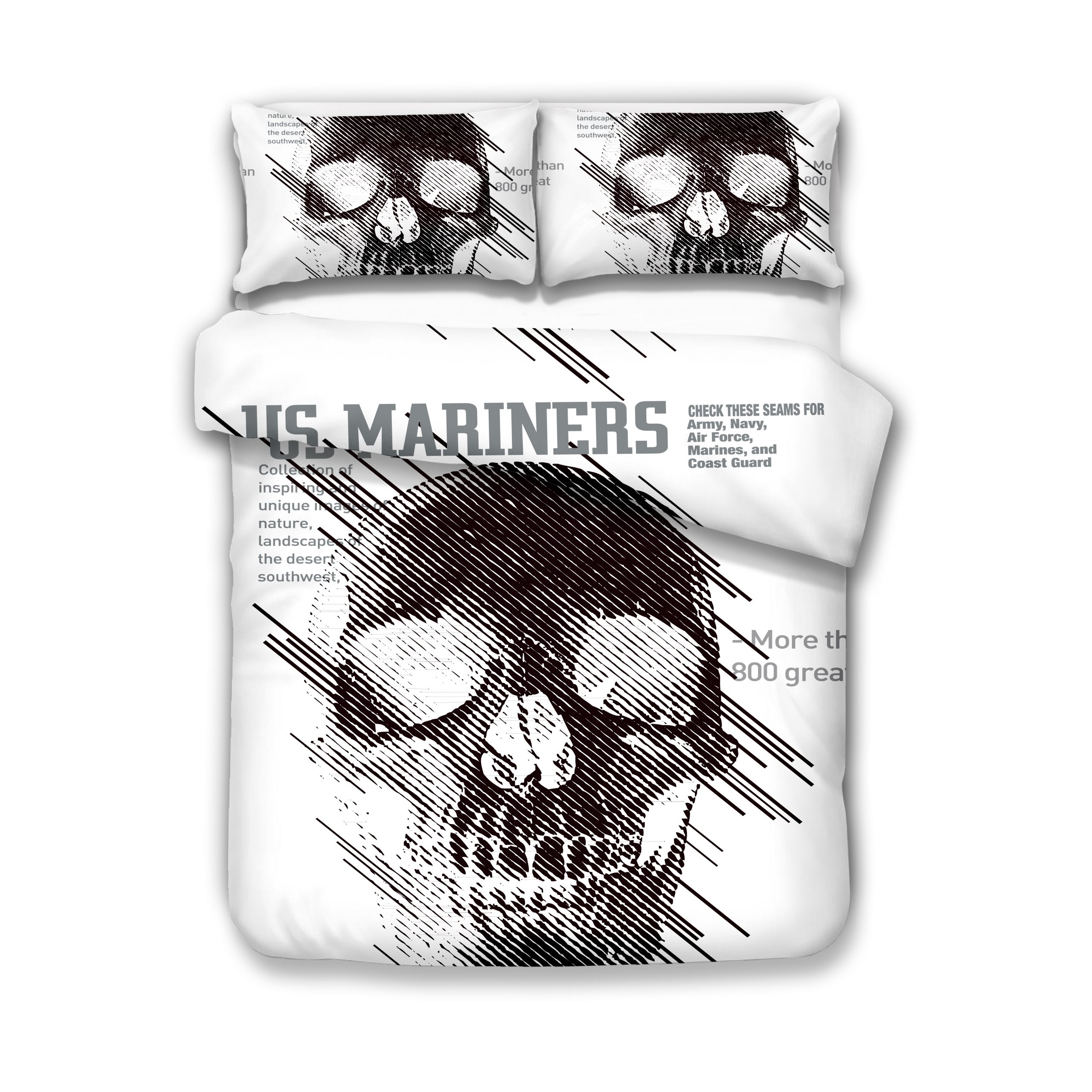 Mariners Skull Duvet Cover and Pillowcase Set Bedding Set Mariners Skull Duvet Cover and Pillowcase Set Bedding Set