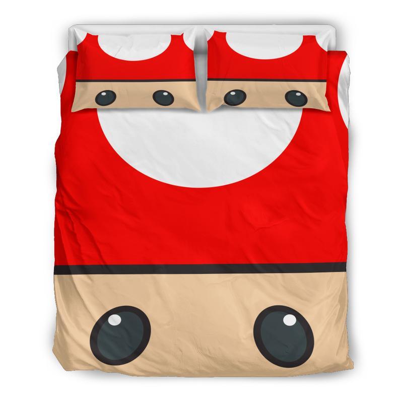 Mario Red And White Duvet Cover and Pillowcase Set Bedding Set Mario Red And White Duvet Cover and Pillowcase Set Bedding Set