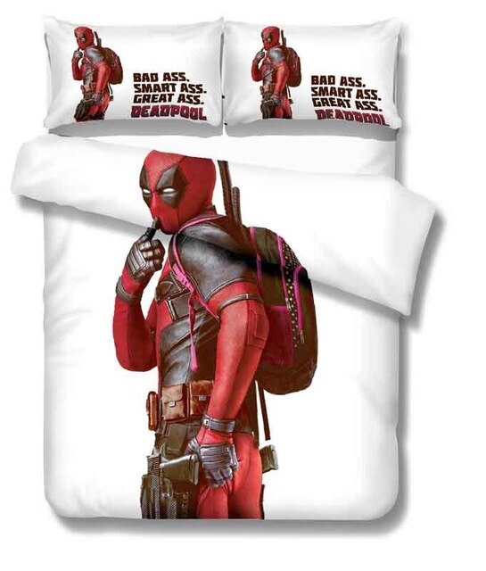 Marvel Deadpool 2214 Duvet Cover and Pillowcase Set Bedding Set Marvel Deadpool 2214 Duvet Cover and Pillowcase Set Bedding Set