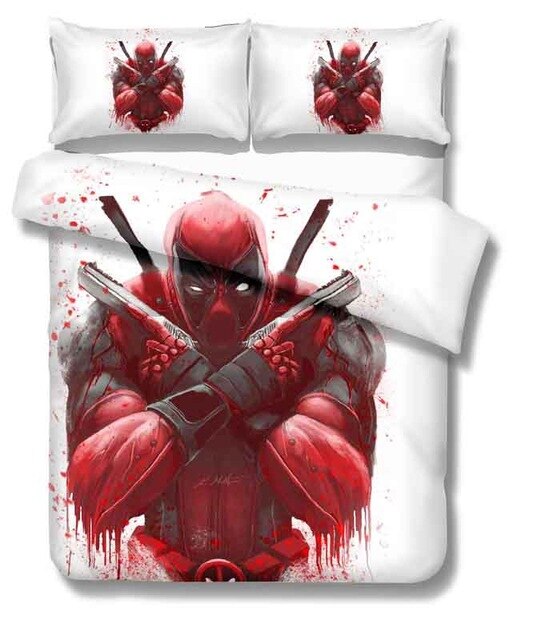 Marvel Deadpool 2216 Duvet Cover and Pillowcase Set Bedding Set Marvel Deadpool 2216 Duvet Cover and Pillowcase Set Bedding Set