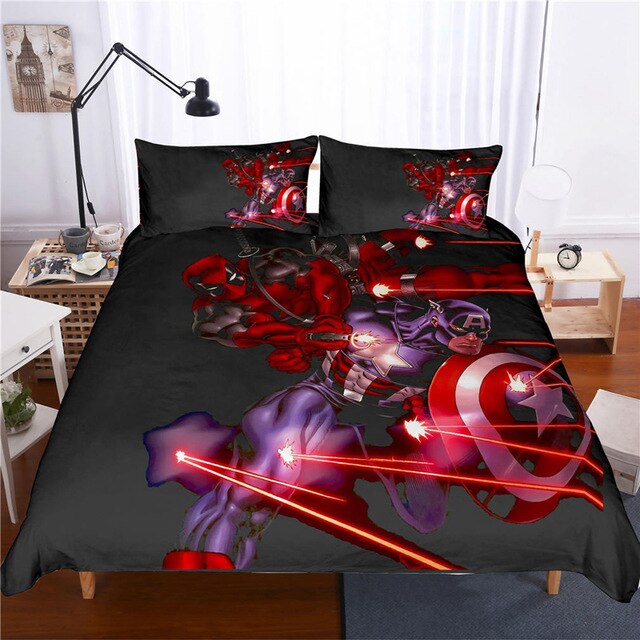 Marvel Deadpool 2218 Duvet Cover and Pillowcase Set Bedding Set Marvel Deadpool 2218 Duvet Cover and Pillowcase Set Bedding Set