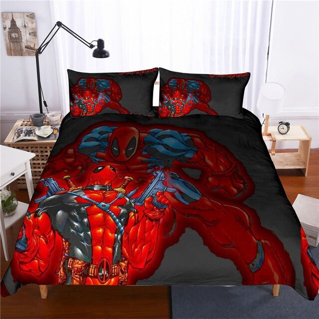 Marvel Deadpool 2219 Duvet Cover and Pillowcase Set Bedding Set Marvel Deadpool 2219 Duvet Cover and Pillowcase Set Bedding Set