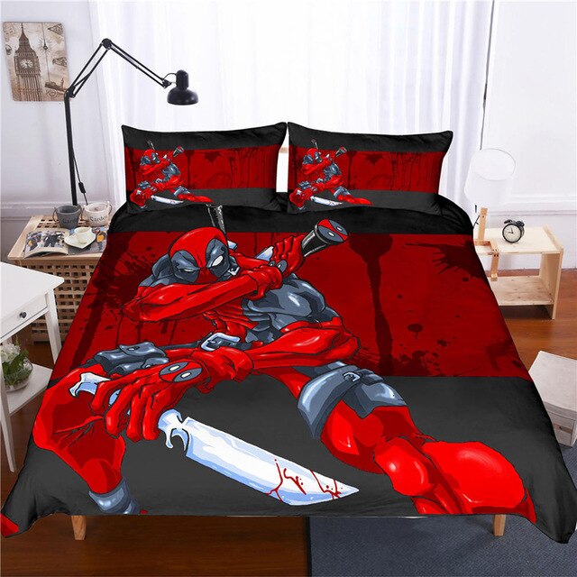 Marvel Deadpool 2220 Duvet Cover and Pillowcase Set Bedding Set Marvel Deadpool 2220 Duvet Cover and Pillowcase Set Bedding Set