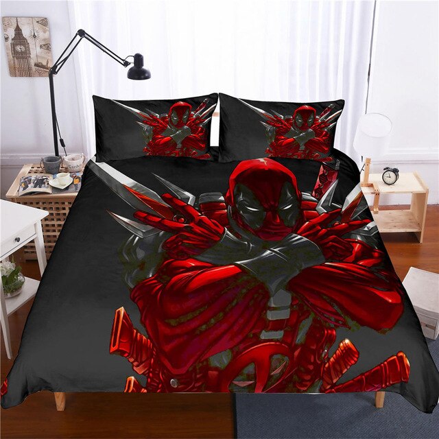 Marvel Deadpool 2221 Duvet Cover and Pillowcase Set Bedding Set Marvel Deadpool 2221 Duvet Cover and Pillowcase Set Bedding Set