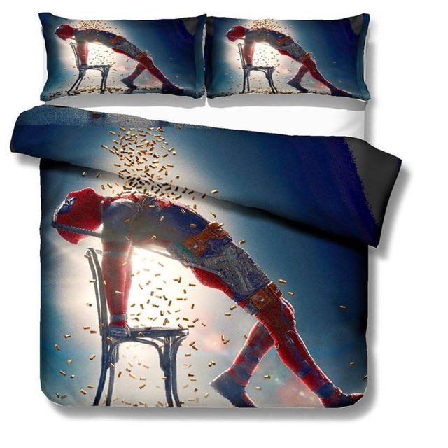 Marvel Deadpool 224 Duvet Cover and Pillowcase Set Bedding Set Marvel Deadpool 224 Duvet Cover and Pillowcase Set Bedding Set