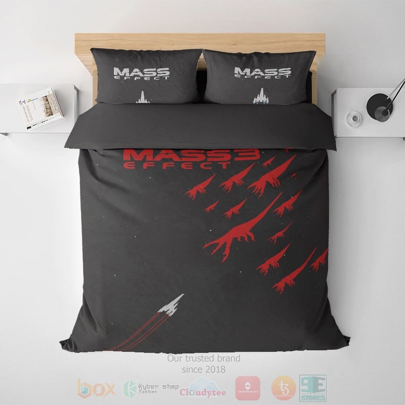 Mass Effect Alien Fight Dark Gaming Universe Bedding Set Mass Effect Alien Fight Dark Gaming Universe Bedding Set