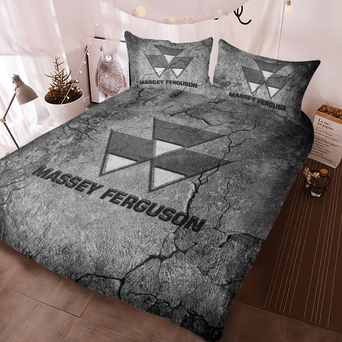 Massey Ferguson Cracked Art Bedding Set Massey Ferguson Cracked Art Bedding Set