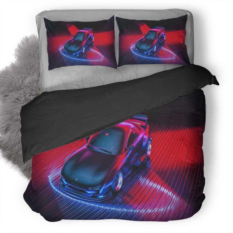 Mazda Rx7 Retro Digital Art 94 Duvet Cover and Pillowcase Set Bedding Set Mazda Rx7 Retro Digital Art 94 Duvet Cover and Pillowcase Set Bedding Set