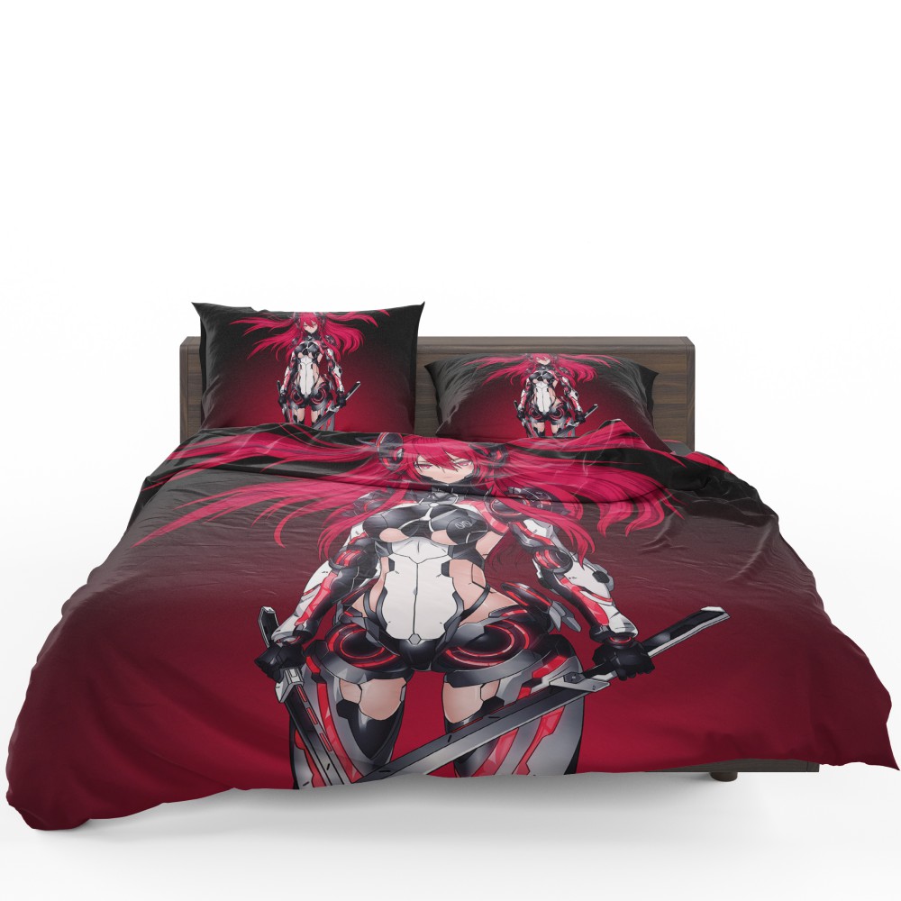 Mecha Girl Red Warrior Katana Bedding Set Mecha Girl Red Warrior Katana Bedding Set