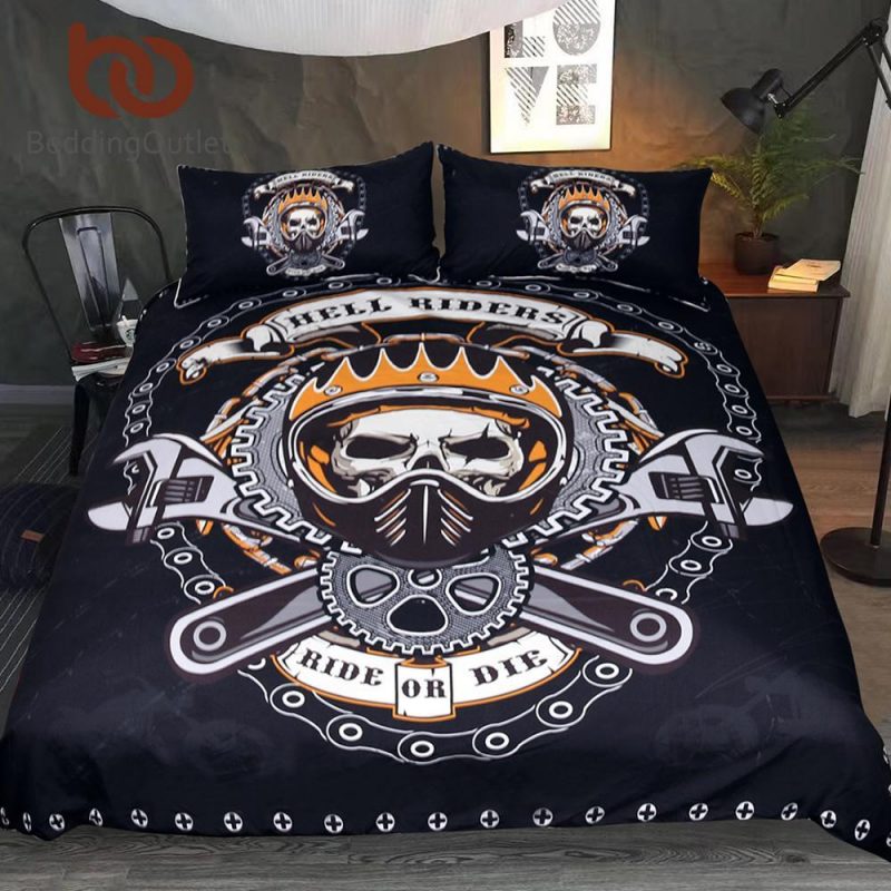 Mechanical Skull Gears Printed Duvet Cover and Pillowcase Set Bedding Set 427 Mechanical Skull Gears Printed Duvet Cover and Pillowcase Set Bedding Set 427