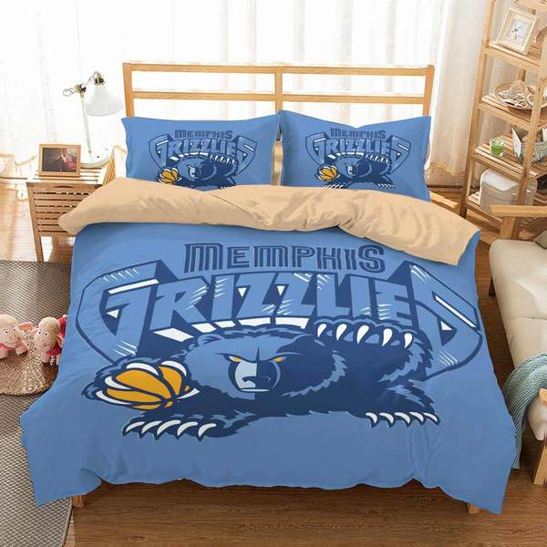 Memphis Grizzlies Duvet Cover and Pillowcase Set Bedding Set Memphis Grizzlies Duvet Cover and Pillowcase Set Bedding Set