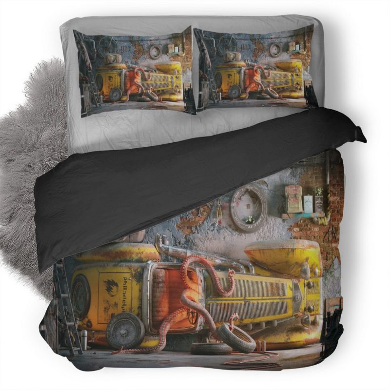 Mercedes Vintage Car Rebuild Environments Vv Duvet Cover and Pillowcase Set Bedding Set Mercedes Vintage Car Rebuild Environments Vv Duvet Cover and Pillowcase Set Bedding Set