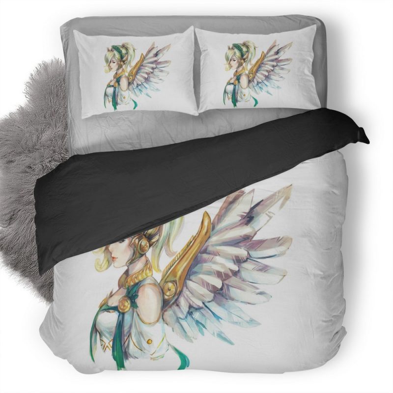 Mercy Angel Overwatch 1D Duvet Cover and Pillowcase Set Bedding Set Mercy Angel Overwatch 1D Duvet Cover and Pillowcase Set Bedding Set