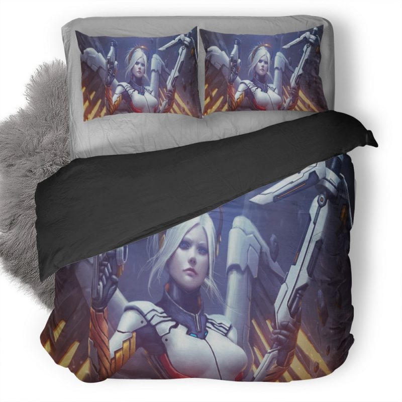 Mercy Overwatch 2018 Z2 Duvet Cover and Pillowcase Set Bedding Set Mercy Overwatch 2018 Z2 Duvet Cover and Pillowcase Set Bedding Set