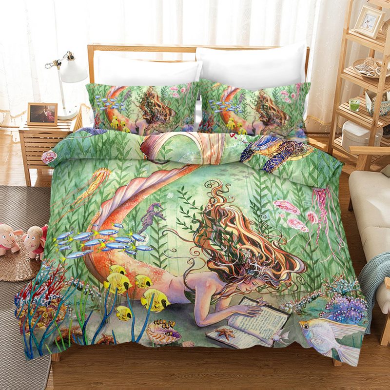 Mermaid 11 Duvet Cover and Pillowcase Set Bedding Set Mermaid 11 Duvet Cover and Pillowcase Set Bedding Set