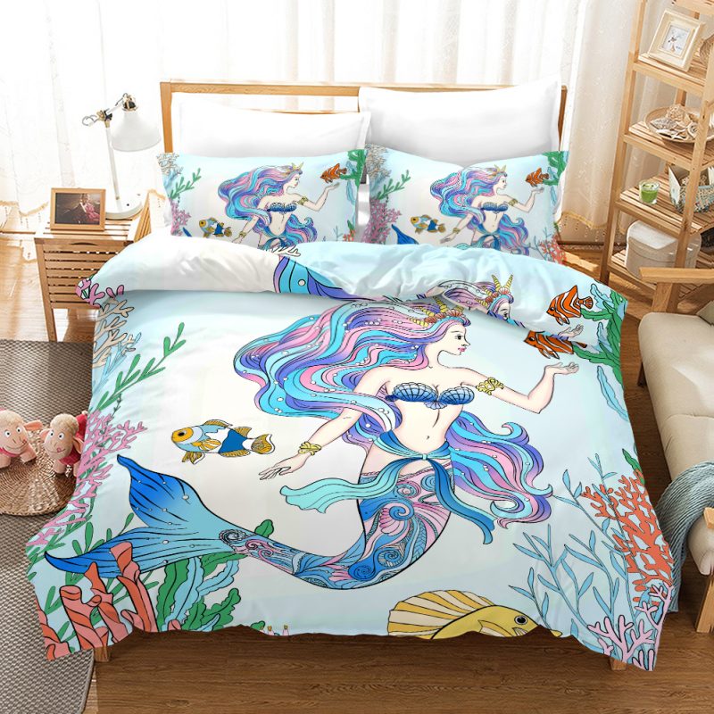 Mermaid 12 Duvet Cover and Pillowcase Set Bedding Set Mermaid 12 Duvet Cover and Pillowcase Set Bedding Set
