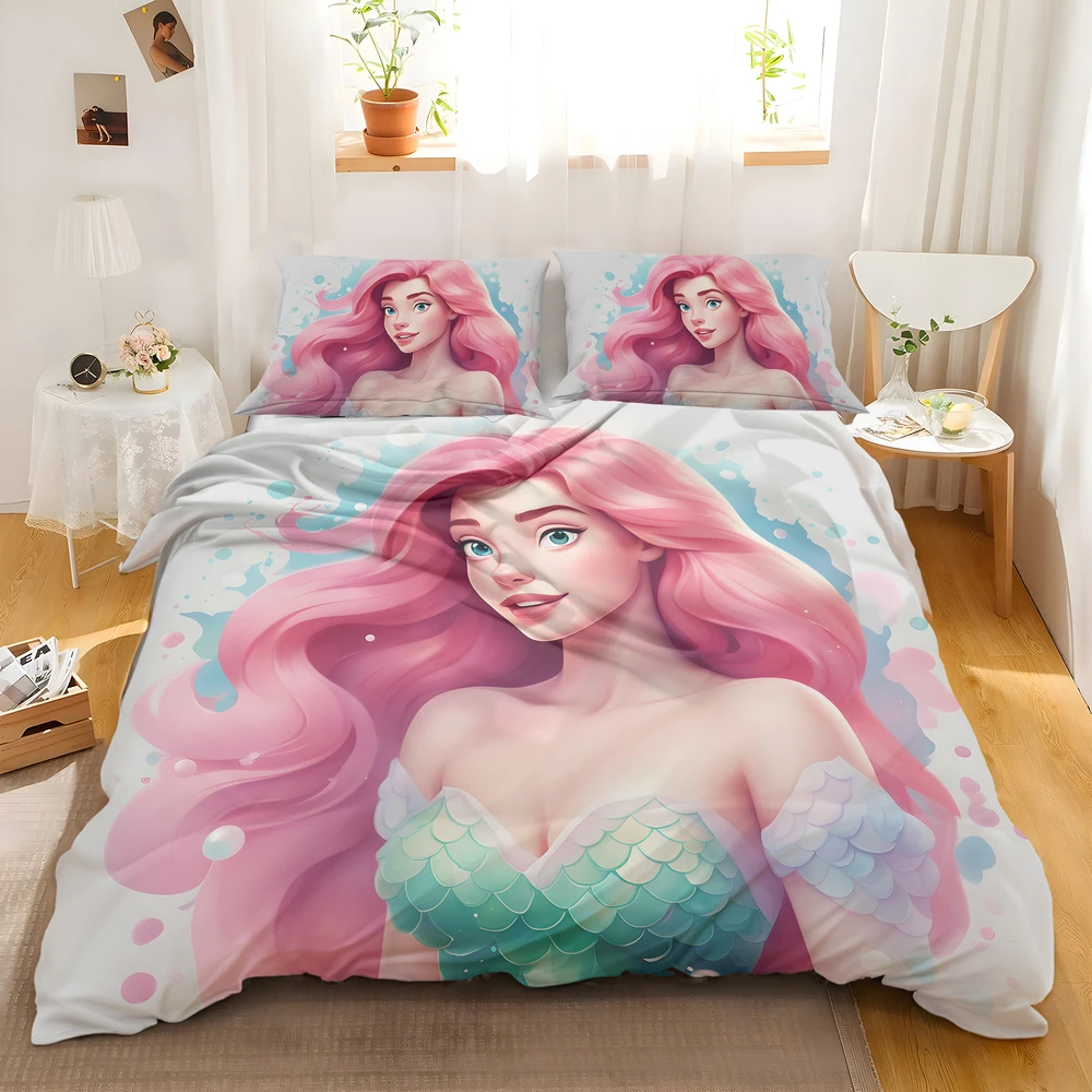 Mermaid-Princess-Teen-Girls-Rose-Bedding-Set-1