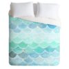Mermaid Scales Duvet Cover and Pillowcase Set Bedding Set