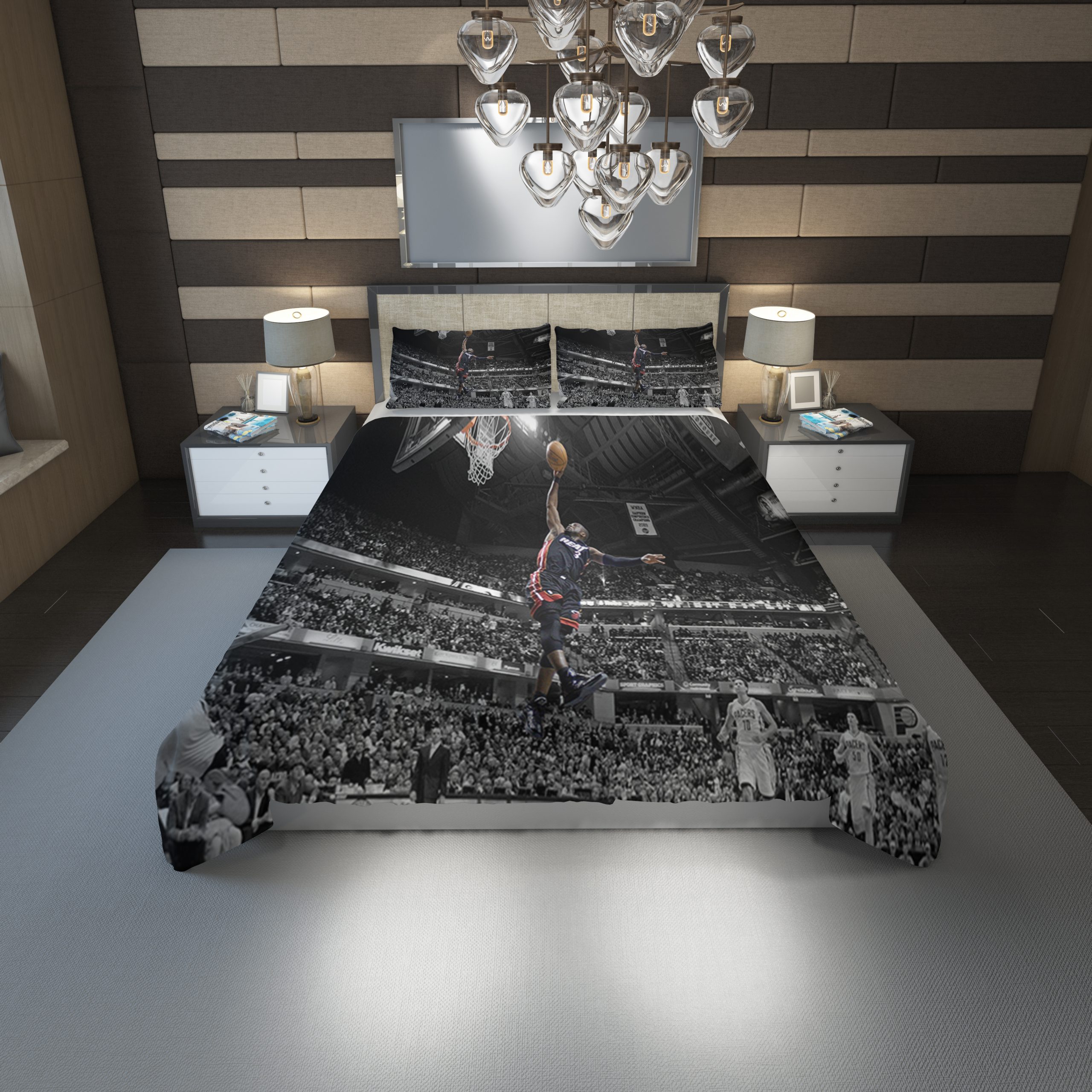 Miami Heat Duvet Cover and Pillowcase Set Bedding Set 1190 Miami Heat Duvet Cover and Pillowcase Set Bedding Set 1190