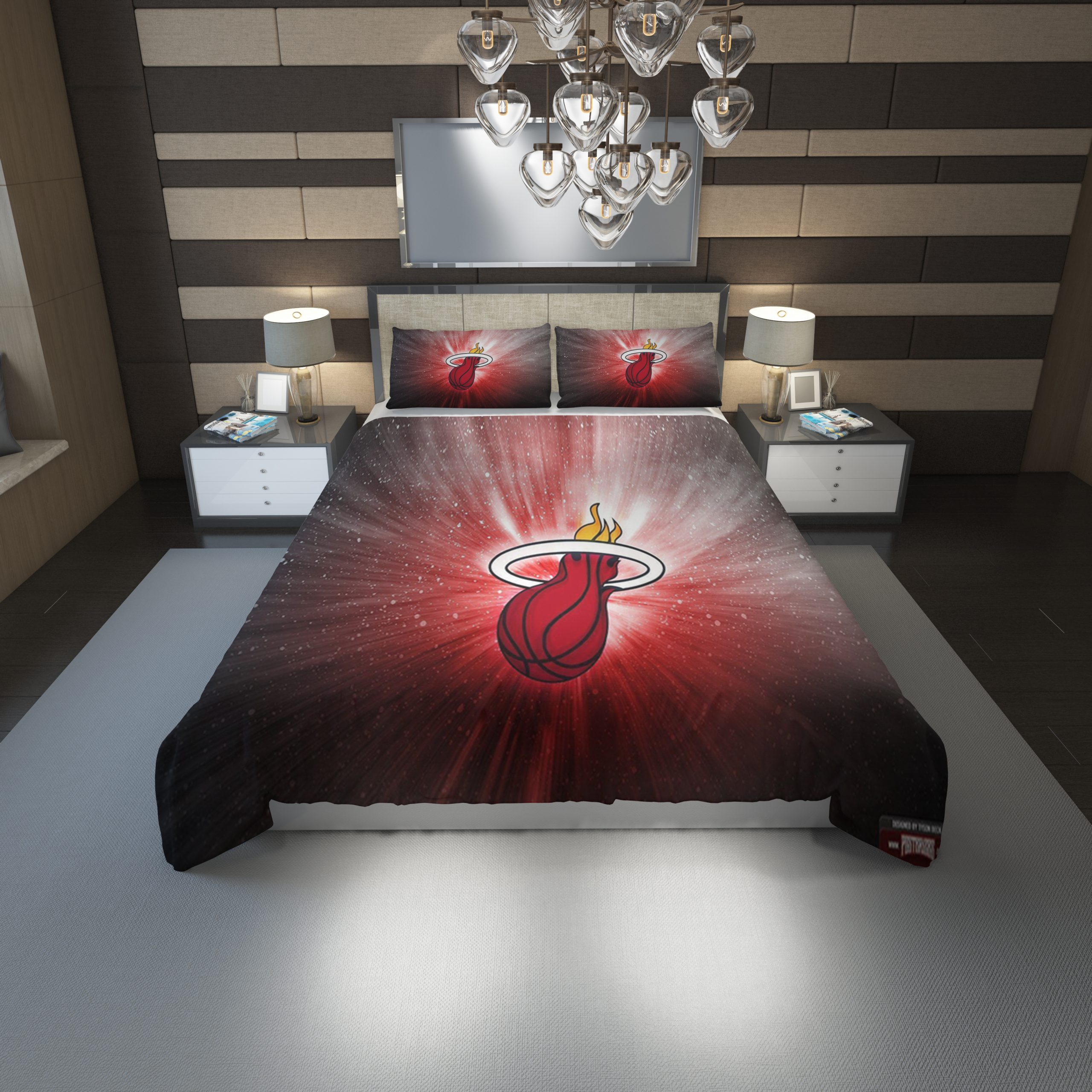 Miami Heat Duvet Cover and Pillowcase Set Bedding Set 1191 Miami Heat Duvet Cover and Pillowcase Set Bedding Set 1191