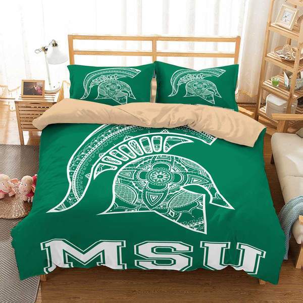 Michigan State Football Duvet Cover and Pillowcase Set Bedding Set Michigan State Football Duvet Cover and Pillowcase Set Bedding Set