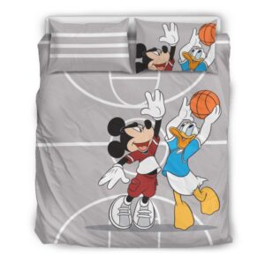 Mickey Donald Disney Duvet Cover and Pillowcase Set Bedding Set