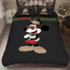 Mickey Gucci Black Monogram Classic All Over Print Bedding Set