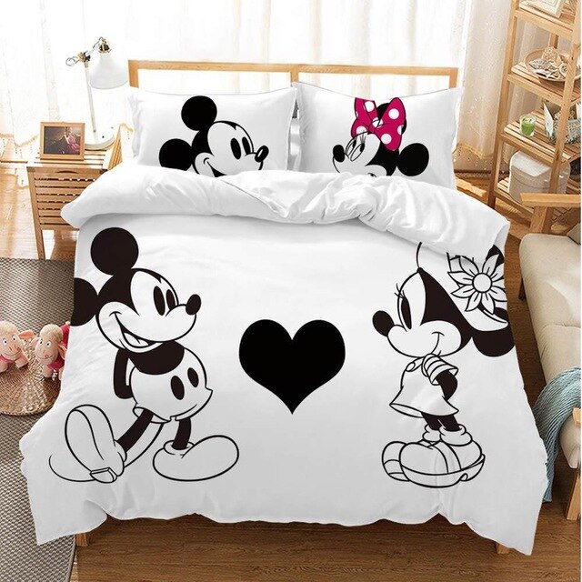 Mickey Minnie Mouse 227 Duvet Cover and Pillowcase Set Bedding Set Mickey Minnie Mouse 227 Duvet Cover and Pillowcase Set Bedding Set