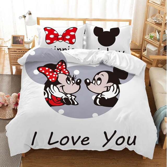 Mickey Minnie Mouse 232 Duvet Cover and Pillowcase Set Bedding Set Mickey Minnie Mouse 232 Duvet Cover and Pillowcase Set Bedding Set
