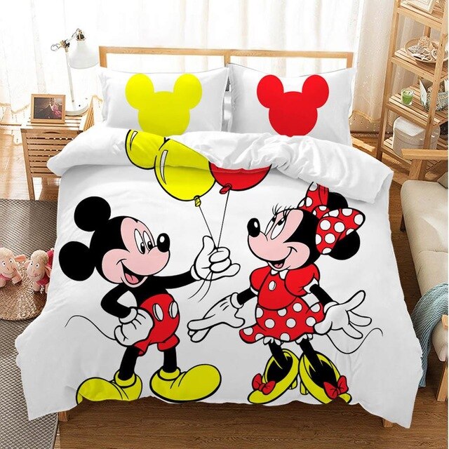 Mickey Minnie Mouse 237 Duvet Cover and Pillowcase Set Bedding Set Mickey Minnie Mouse 237 Duvet Cover and Pillowcase Set Bedding Set
