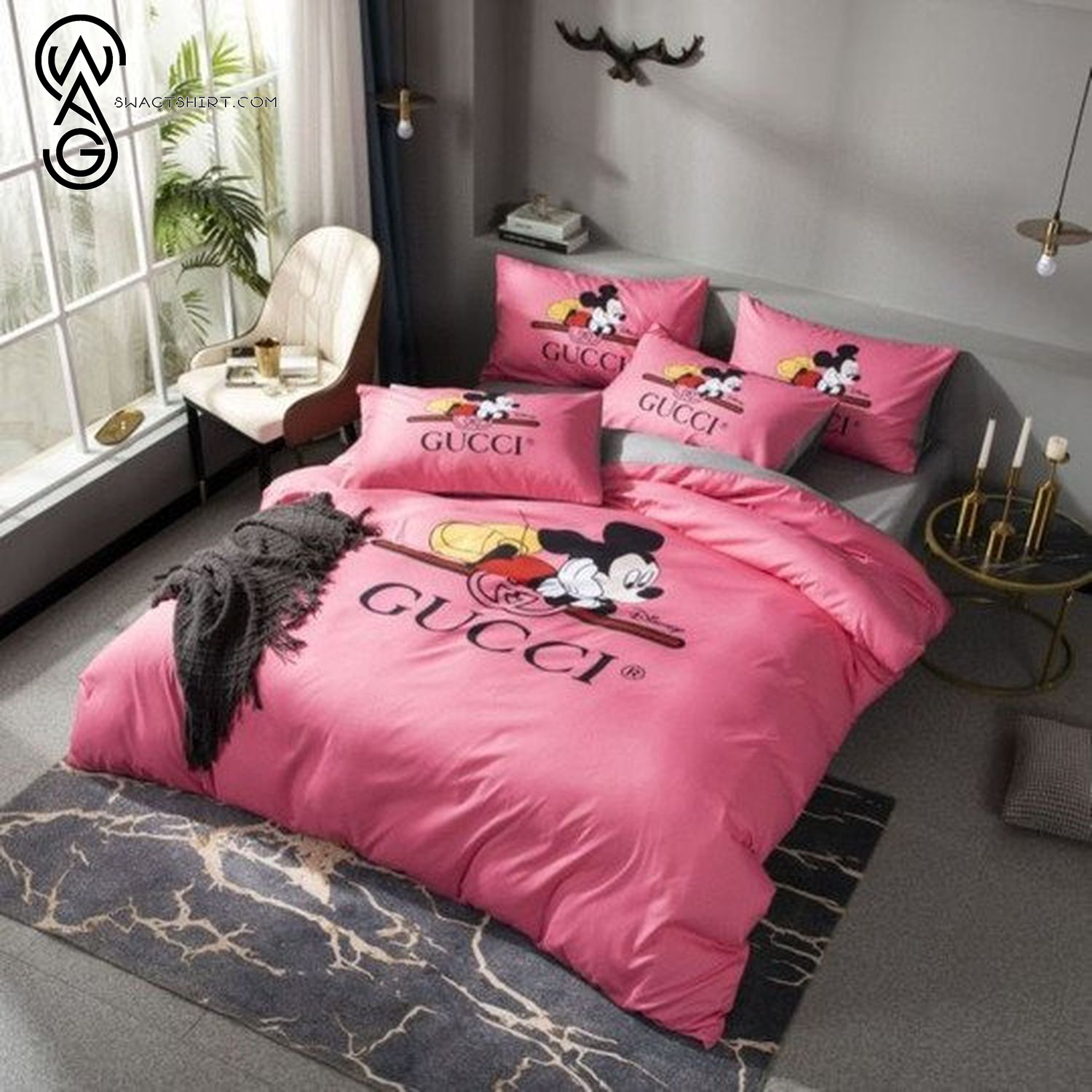 Mickey Mouse And Gucci Full Print Bedding Set Mickey Mouse And Gucci Full Print Bedding Set