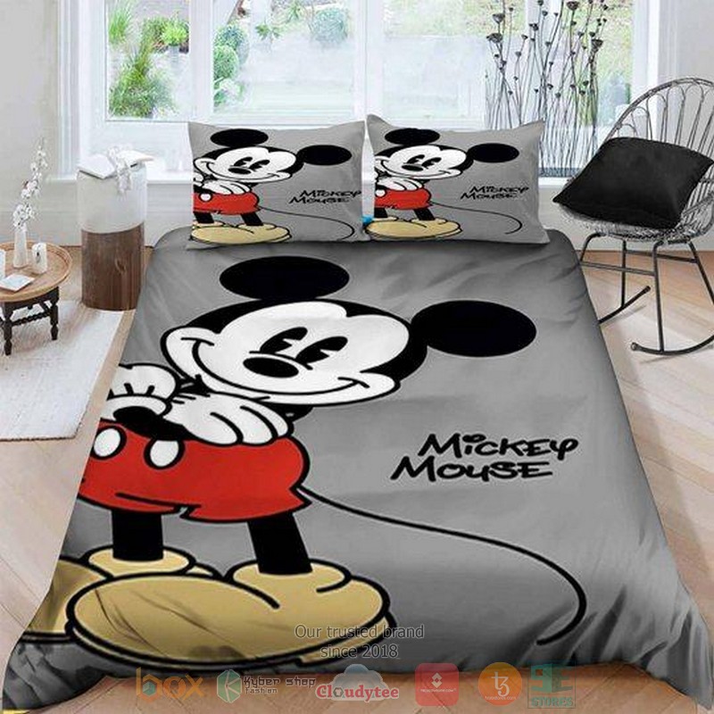 Mickey Mouse Grey Bedding Set Mickey Mouse Grey Bedding Set