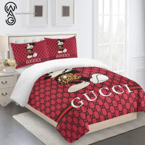 Mickey Mouse Gucci Leopard Full Print Bedding Set