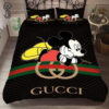 Mickey Mouse Gucci Monogram All Over Print Bedding Set
