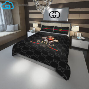 Mickey Mouse With Gucci Duvet Cover Bedding Sets